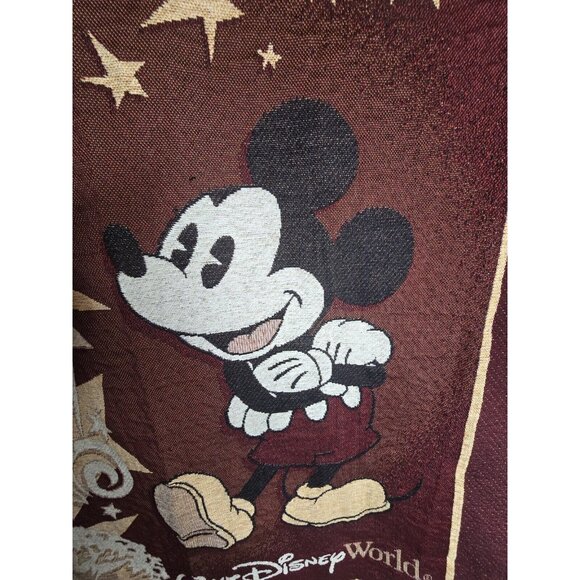 Vintage 4 Parks WALT DISNEY WORLD Mickey Mouse Throw Tapestry 55” x 45" - Picture 3 of 7